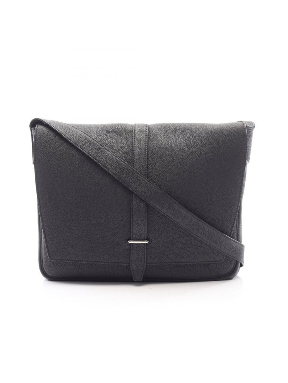 Hermes Shoulder Bag Steve Wright Black Leather